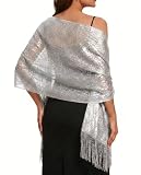 Rheane Chales y chaquetas para vestidos de noche, chales para mujer con hebilla para vestidos de fiesta, de noche, bodas y fiestas, Large