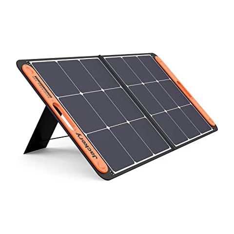 Jackery SolarSaga 100W Portable Solar Panel for Explorer 240/500/1000 Power Station, Foldable Monocrystalline Solar Cell Solar Charger with USB Outputs for Phones Off-grid Home Cover