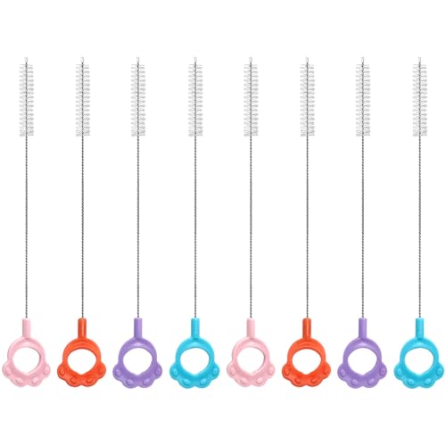 Image of Straw Cleaner Brush 8PCS Long Straw Brushes Reusable Nylon Tube Brush Drinking Straw Cleaning Brush Set for Water Bottle, Straws, Tube, Flasks (8PCS Style 2)