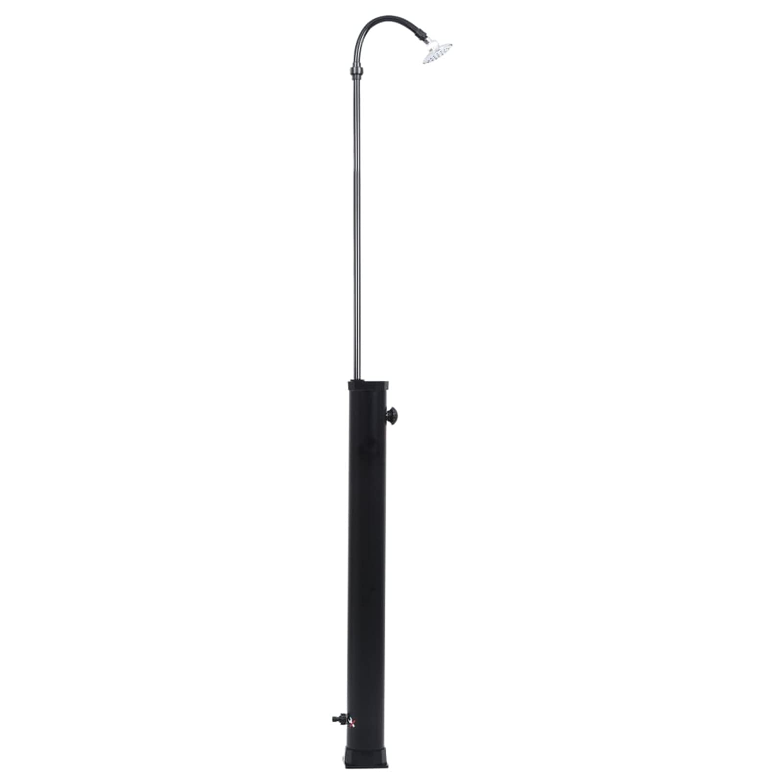 Lechnical Doccia Solare da Giardino Nera 215 cm 8 L,Doccia Solare da Giardino,Doccia da Esterno