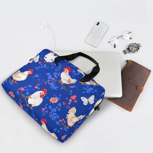 Funda para laptop 15.6 pulgadas con asa y correa azul miniatura 7