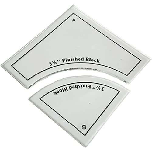 RTcald Quick Curve Quilt Template Set,DIY Handmade Patchwork Quilting Ruler Template,Acrylic Quilt Template Set,Quilting Supplies (3.5in)