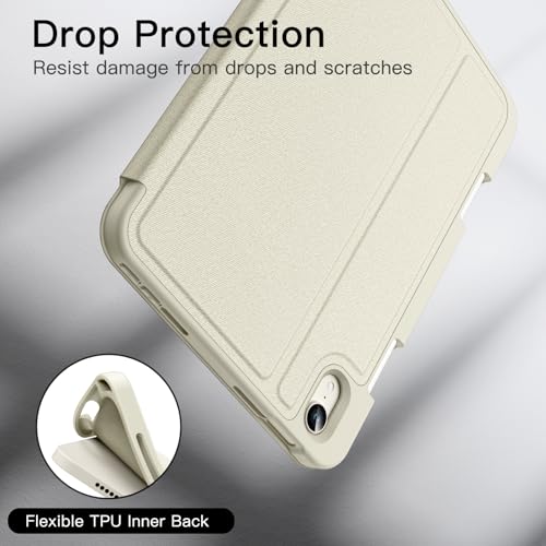Image of JETech Folio Case for iPad mini A17 Pro /6th Gen (2024 /2021), Starlight