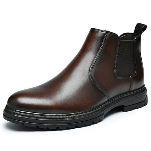 Image of Men's Chukka Boots Genuine Leather Ankle Boot for Men Classic Casual Oxford Style Footwear
