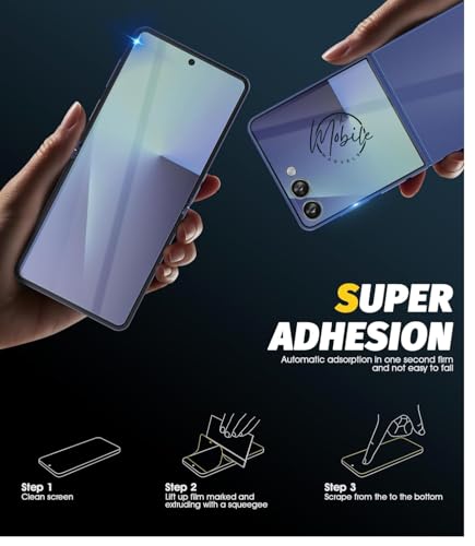 Image of (4 in 1) Screen Protector Guard for Samsung Z Flip 7 | Screen Guard Protector (Back Panel + Back Screen Display + Inner Display + Hinge) for Samsung Flip 7 - HD /Bubble Free Application (Galaxy Z Flip 7 5G Gloss)