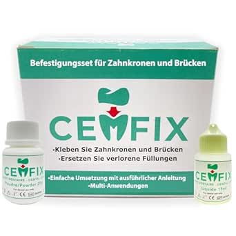 zum Refixieren von Zahnkronen und Brücken. Die ideale Lösung für Kronen, Brücken, Zahnkaries und verlorene Füllungen.