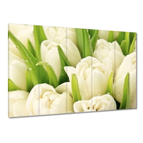Toile imprimee fleurs de tulipes decoration murale pour une ambiance sereine