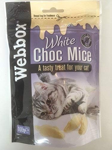 Webbox White Choc Mice for Cats 100g (Wheat-Gluten Free)