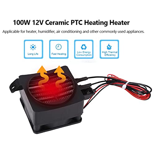 Haofy HAOFY2CV30GDMQW137 Ptc Car Air Heater, Room Heater 100W 12V Ceramic Space Heater Energy Saving Portable Ptc Car Fan Heater Constant Temperature Heating Heaters thumb #2