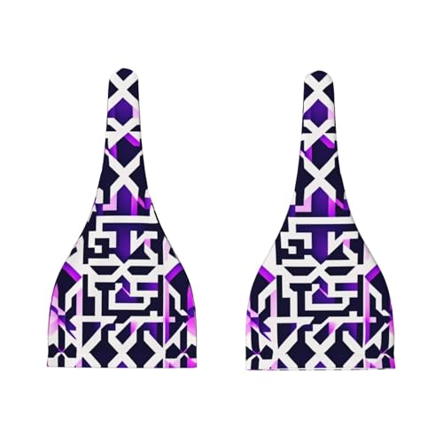 Baby Beanie Purple Maze Knotted Hat - Soft, Warm, Comfortable, Headwear for Newborns, 0-6 Months3