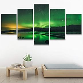 SIGNWIN 5 Panel Canvas Wall Art Astronomy &...