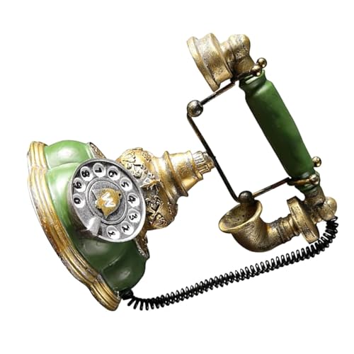 Teléfono fijo vintage de resina Anneome retro para decoración