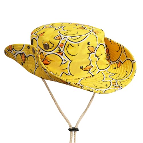 Image of Funny Duck Bucket Hat Fisherman Hat Beach Travel Sun Hat Outdoor Cap for Unisex Men Women