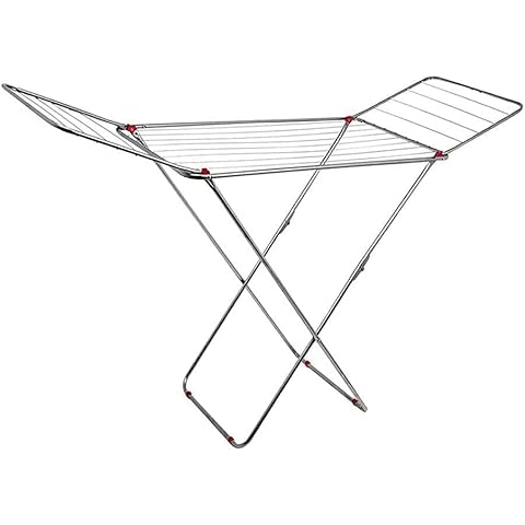 Metal Cloth Airer Winged Laundry Rack Drying Stand Foldable Rail Indoor Outdoor Clothing Drying Cover