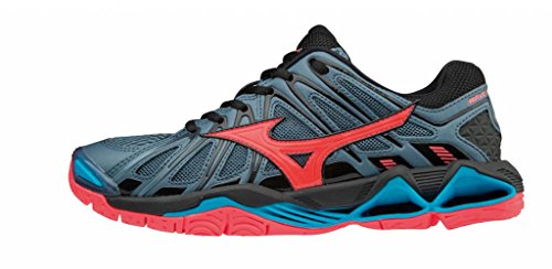 Mizuno Donna Wave Tornado X2 Sneakers Multicolore (Bluemirage/Fcoral/Blk 001) 39 EU