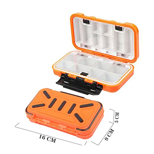 Estojo Organizador P/Iscas Artificiais Anzol Chumbo Pesca Cor:Laranja