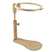 BWRMHME WRMHOM Sit-On Round Embroidery Lap Frame Dia24cm High Adjustable Solid Wood Cross Stitch Rack Wooden Stand Desk Standing Embroidery Frame Chinese Embroidery Frame Kit