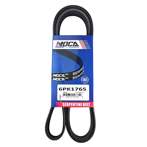 Image of MOCA EPDM Serpentine Belt Professional V-Ribbed Compatible with 94-98 for Buick Century 3.1L & 96-99 for Chevrolet Lumina 3.1L & 98-01 for Ford Ranger 2.5L #6PK1765