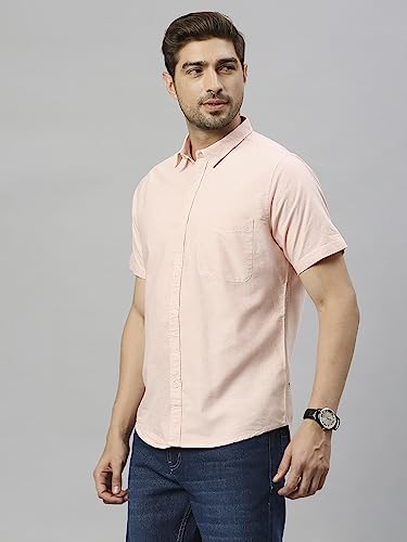 Image of Thomas Scott Men's Cotton Casual Shirt | Regular Fit | Soft & Breathable Fabric | Stylish Everyday Wear for Work, Travel & Outings