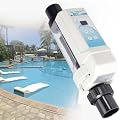 LSHFYV Saltwater Pool Chlorinator System, EC Saltwater Pool Chlorinator System with Salinity Display Automatic Cleaning, Salt Water Pool Chlorine Generator for SPA Swimming Pool,16g/h