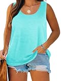 Plus Size Tank Tops for Women Summer Sleeveless Scoop Neck T-Shirts Tops Casual Tees Tunics Shirts