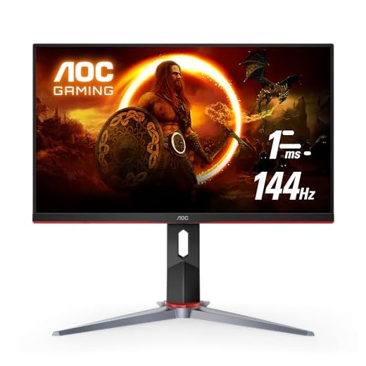 AOC 24G2 24" Frameless Gaming IPS Monitor, FHD 1080P, 1ms 144Hz, Freesync, HDMI/DP/VGA, Height Adjustable, 3-Year Zero Dead Pixel Guarantee,Black/Red