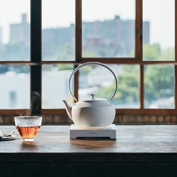 BALMUDA Combo Pack: MoonKettle White & The Speaker | Electric Kettle with Temp Control & Rechargeable Portable Bluetooth Speaker