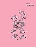 Cornell notes binder: 110 Pages, 8.5' x 11' (Letter), BTS Bullertproof Vest with Signatures Pink...