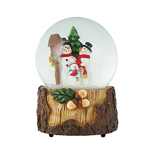 Snow Globes Glitter Water Globe 100mm Musical Snow Globe Decoration Plays We Wish You a Merry Christmas , Snowman 4