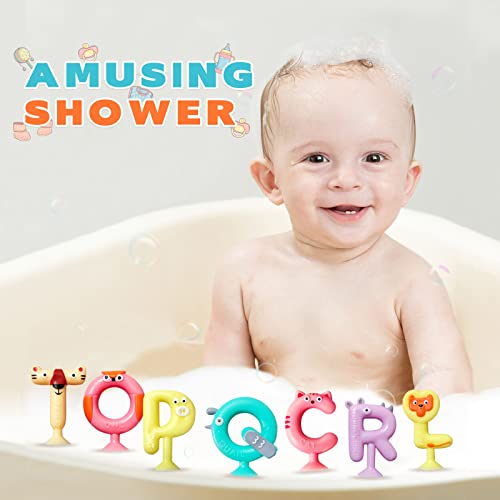 ONKULL Suction Cup Letters Toys, Cute Animal Alphabet ABC Suction CupToys Colorful Uppercase Animals Toys Set Educational Spelling LearningGames for Kids, Fidgets Toys Sensory Toys Stress Toys - Thumbnail 4