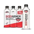 BODYARMOR SportWater Alkaline Water, Superior Hydration, High Alkaline Water pH 9+, Electrolytes, Perfect for your Active Lifestyle, 1 Liter (Pack of 6)