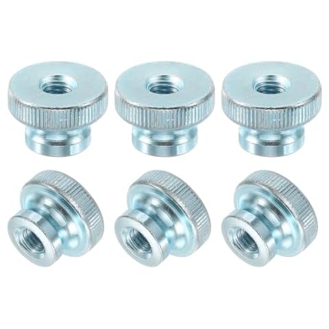 sourcing map M10 Carbon Steel Knurled Thumb Nuts Cover