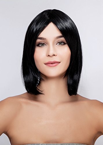 Diy Bob Stylish Women's Pretty Black Straight Heat-Resistance Full Hair Wigs