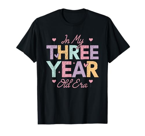 Tenue de 3e anniversaire pour jeunes avec inscription « Cute In My Three Year Old Era » T-Shirt