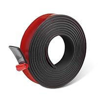 Riisoyu Gummistreifen Selbstklebend, 3.2m x 25mm x 3mm Neopren Gummimatte Gummiplatte Vollgummi Gummiprofil für Dichtungen DIY Bodenbeläge Schutz Anti-Vibration Anti-Rutsch Isolation Abdeckung