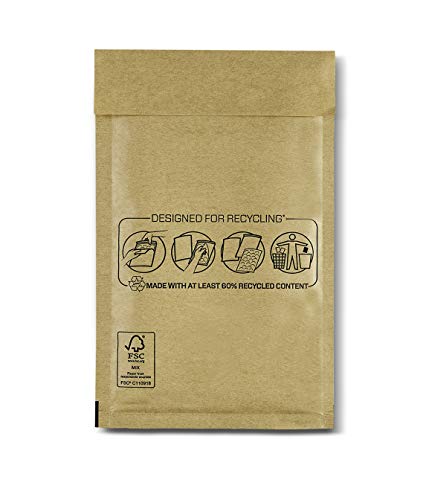 Bankers Box Enveloppes matelassées avec protection à bulles d'air pour objets fragiles, écologiques, fermeture sécurisée, 12 x 21 cm (paquet de 100)