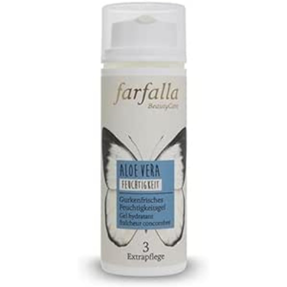 farfallaAloe Vera & Cucumber Extract Moisturising Fluid - Intensive Skin Care - Lightweight & Nourishing - 100% Certified Natural Cosmetics (1 x 50 ml)