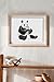 Triple Studio Panda Mom and Cub Art Print, Zoo Wall Decor, Nursery Minimalist Newborn Baby Room, Monochromatic, UNFRAMED, Signed by Artist (8x10