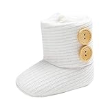 Alwayswin Baby Jungen Mädchen Schneestiefel Kleinkind Winter Warme Schuhe Lauflernschuhe Einfarbig Bogen Haar Ball Wolle Schuhe Kleinkindschuhe Winterschuhe
