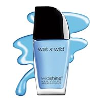wet n wild Wild Shine Nail Polish, Light Blue Putting on Airs, Nail Color