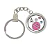 Birthday Gift Floating Memory Charm Keychain with Crystals from Swarovski Gift Boxed