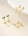 Flat Back Stud Earrings Set Surgical Stainless Steel Dainty Cartilage Earring Pack for Women Men