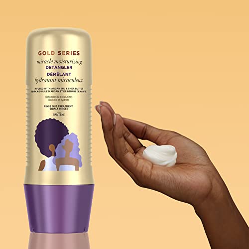 Pantene Gold Series Detangler Treatment for Curls and Coils - Argan Oil & Shea Butter Nourishing Formula, 8 Fl Oz - Image 8