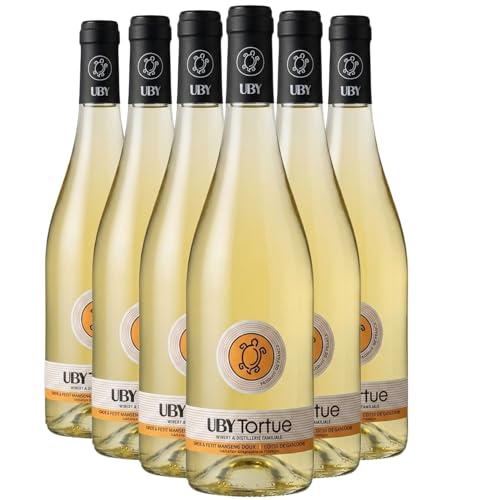 Côtes de Gascogne Gros et Petit Manseng Doux - Blanc 2024 - Domaine d'Uby - Vin Blanc du Sud-Ouest (6x75cl)