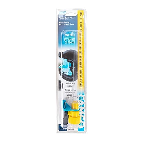 Image of Camco 40004 RV Gravity Water Fill Adapter with Shut Off Valve and Clip - Allows for Quick Filling of Your RV's Gravity Water Fill - Adapter Fits Standard Drinking Water Hoses (Pack of 6)