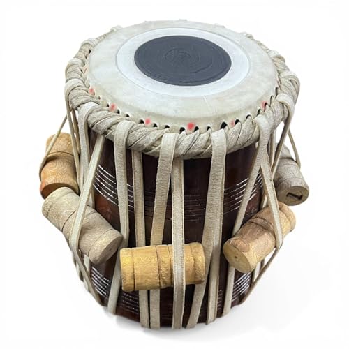 image for JPSK IMPEX Red Sheesham Dayan Tabla | Handcrafted Wooden Tabla Drum | 