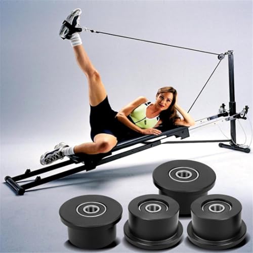 Roues à poulie silencieuses lot de 4 galets de roulement pour porte coulissante et Pilates - 5
