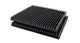 Sonic Homework Acoustic Sound Foam kit, incl. 28 Sqft. 2-in. thick Wedge Foam with free adhesives,...