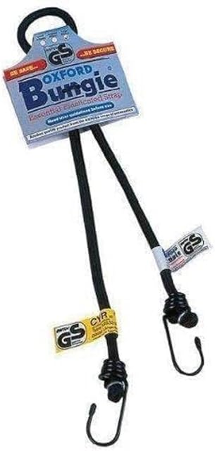 Oxford Bungee Standard Strap with Hardened Steel Hooks - Black, 24 Inch/600 mm