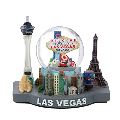Las Vegas Snow Globe And Skyline Model 4 Inches #TOP22